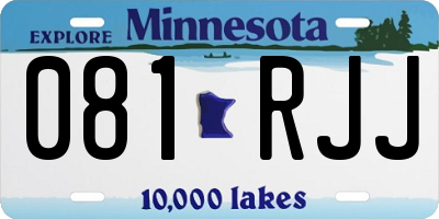 MN license plate 081RJJ