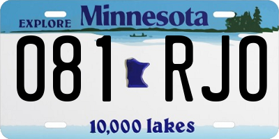 MN license plate 081RJO
