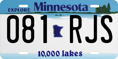 MN license plate 081RJS