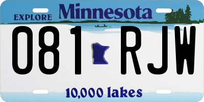 MN license plate 081RJW