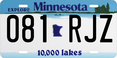 MN license plate 081RJZ