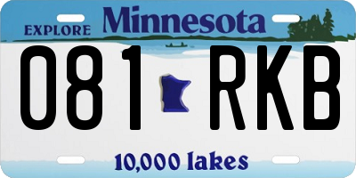 MN license plate 081RKB