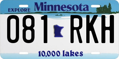 MN license plate 081RKH
