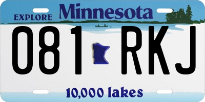 MN license plate 081RKJ