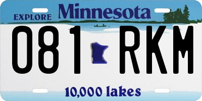 MN license plate 081RKM