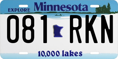 MN license plate 081RKN