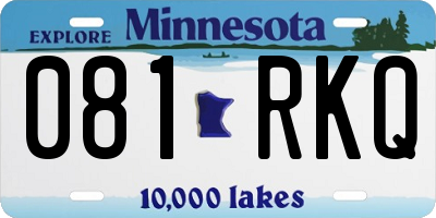MN license plate 081RKQ