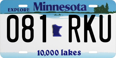MN license plate 081RKU