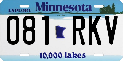 MN license plate 081RKV