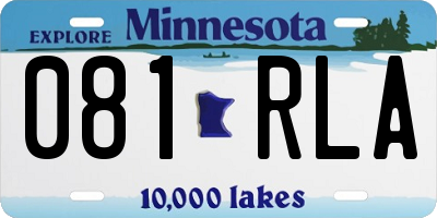 MN license plate 081RLA