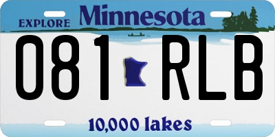 MN license plate 081RLB