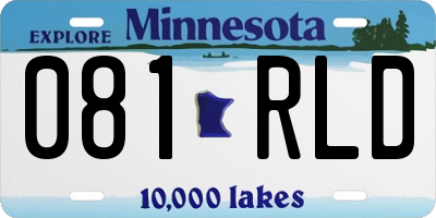 MN license plate 081RLD