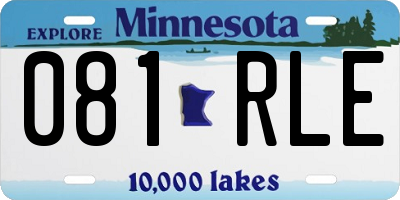 MN license plate 081RLE