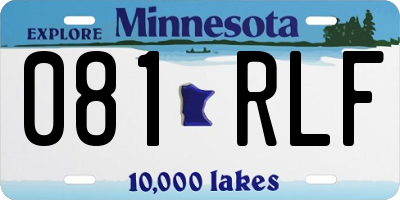 MN license plate 081RLF