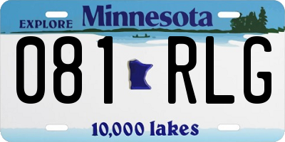 MN license plate 081RLG