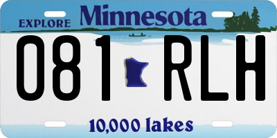 MN license plate 081RLH
