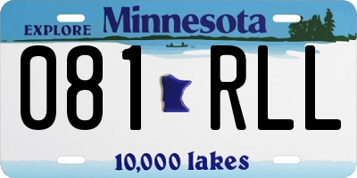 MN license plate 081RLL