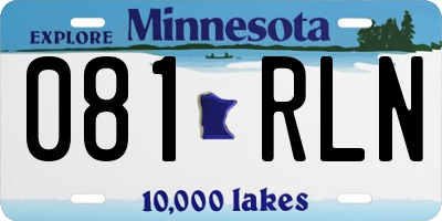 MN license plate 081RLN