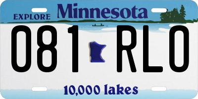 MN license plate 081RLO