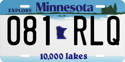 MN license plate 081RLQ