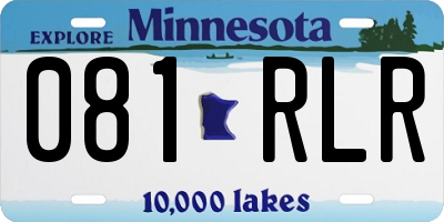 MN license plate 081RLR