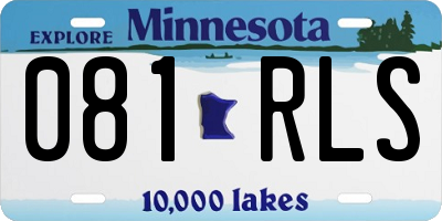 MN license plate 081RLS