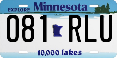 MN license plate 081RLU