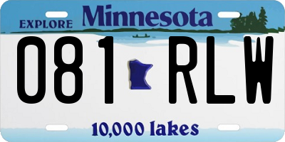 MN license plate 081RLW