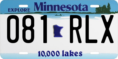 MN license plate 081RLX