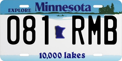 MN license plate 081RMB