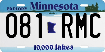 MN license plate 081RMC