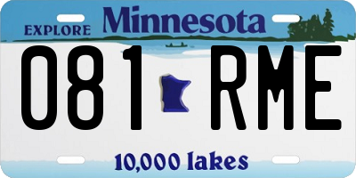 MN license plate 081RME