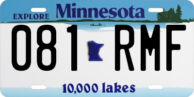 MN license plate 081RMF