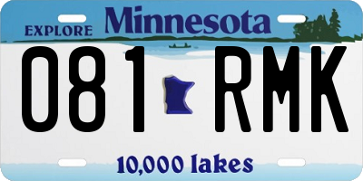 MN license plate 081RMK