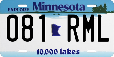 MN license plate 081RML