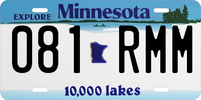 MN license plate 081RMM