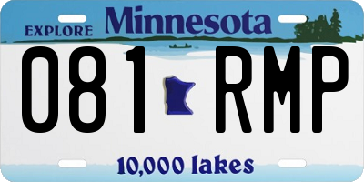 MN license plate 081RMP