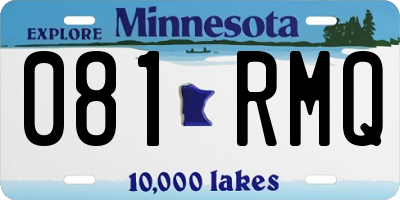 MN license plate 081RMQ