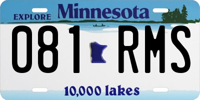 MN license plate 081RMS