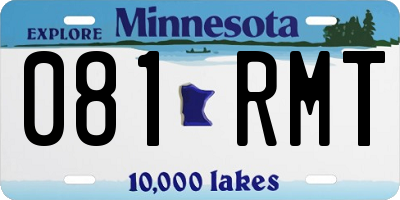 MN license plate 081RMT