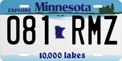 MN license plate 081RMZ