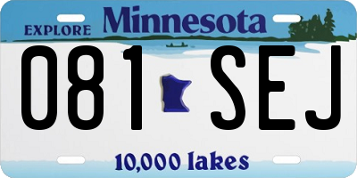 MN license plate 081SEJ
