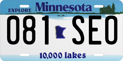 MN license plate 081SEO