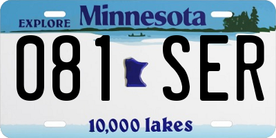 MN license plate 081SER