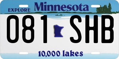 MN license plate 081SHB