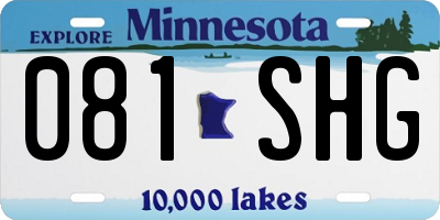 MN license plate 081SHG