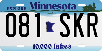 MN license plate 081SKR