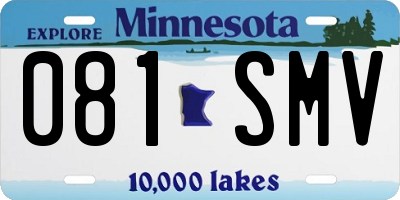 MN license plate 081SMV