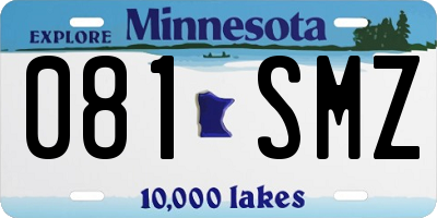 MN license plate 081SMZ
