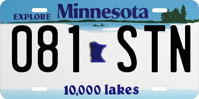 MN license plate 081STN